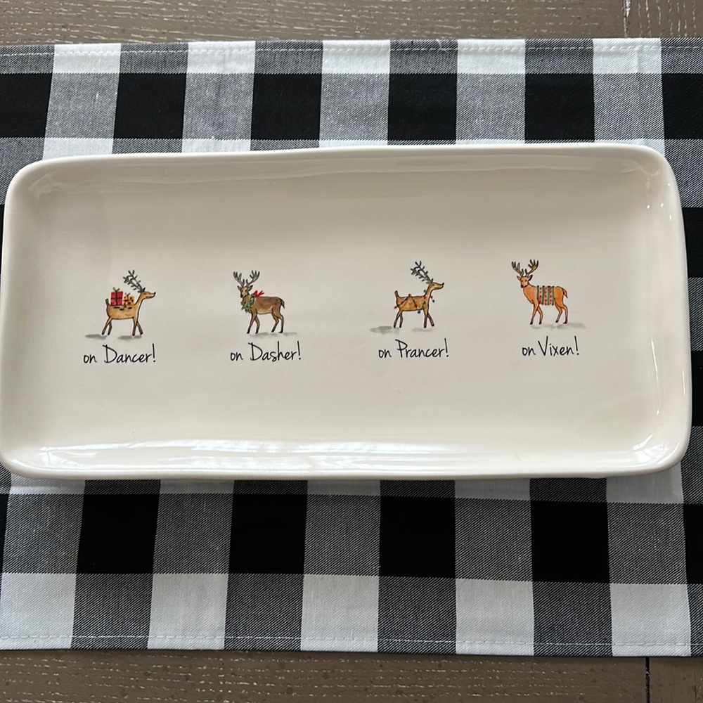 Rae dunn reindeer plate from 2017